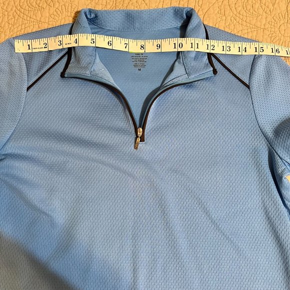 IZOD  perform Women's blue short sleeve golf shirt size M - Picture 4 of 11